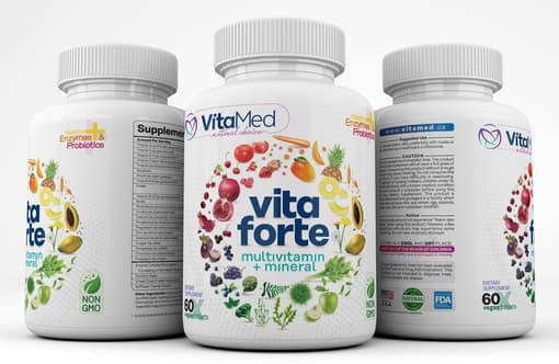 Vita Forte Multivitamin, Gluten Free Vitamin Bottles